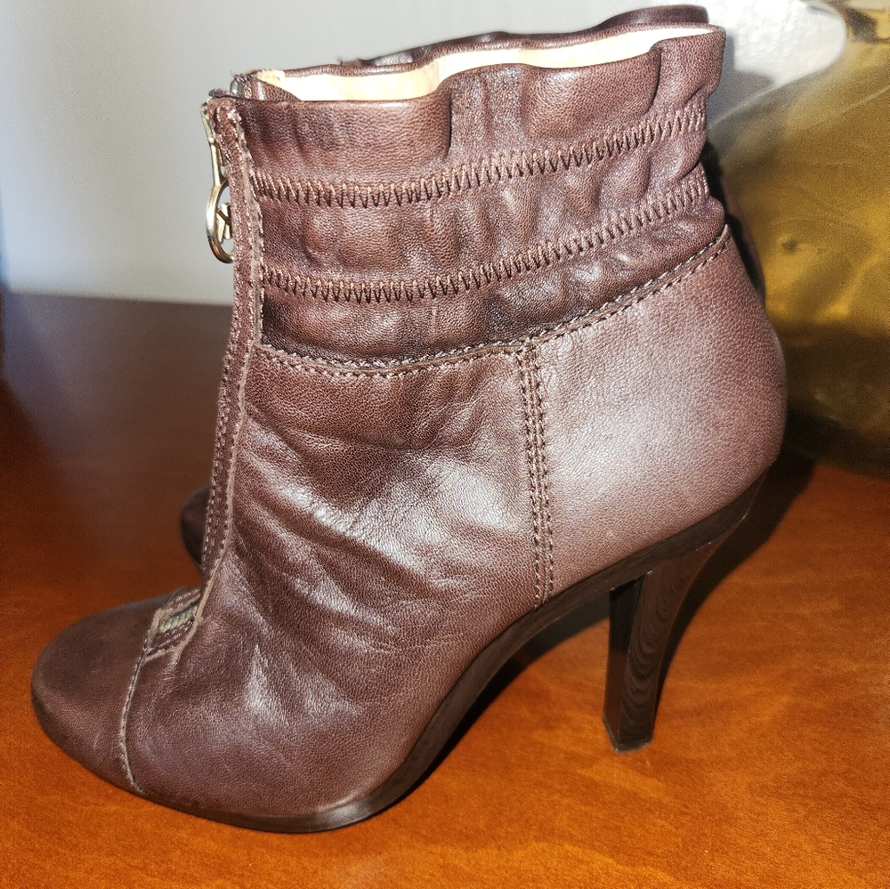 Women's Michael Kors Leather Booties - Picture 5 of 16